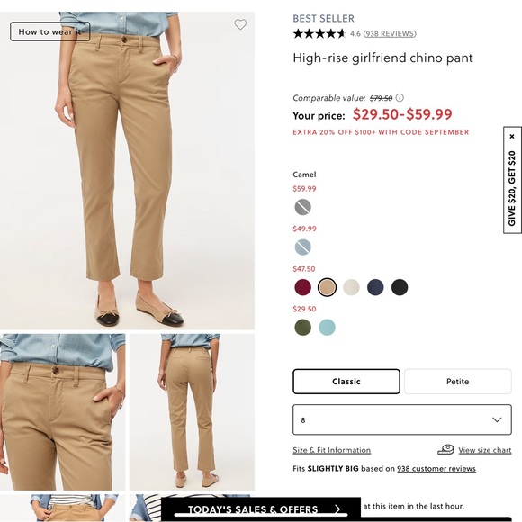 High rise chino J Crew - Picture 3 of 5